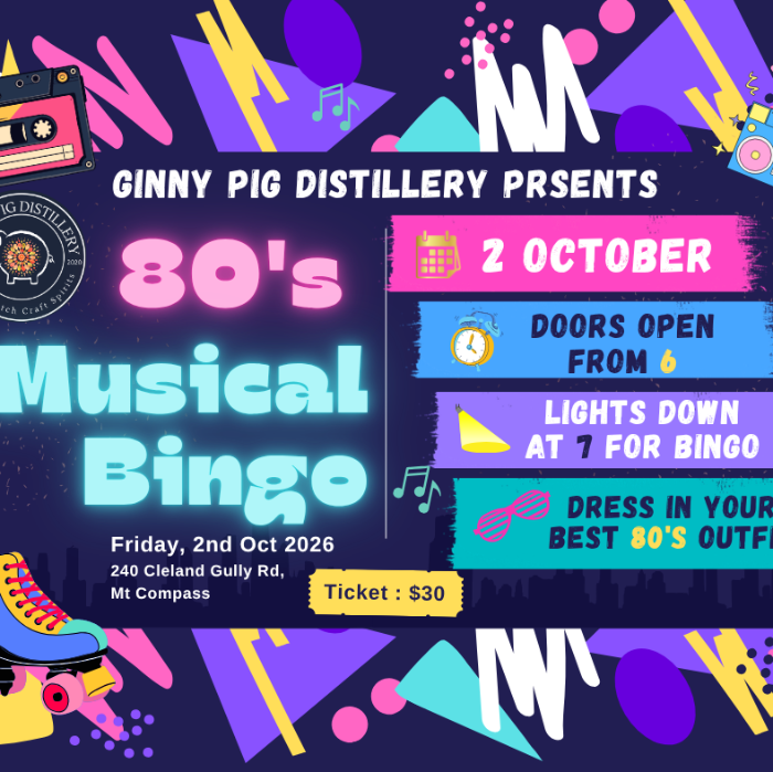 80's Musical Bingo poster