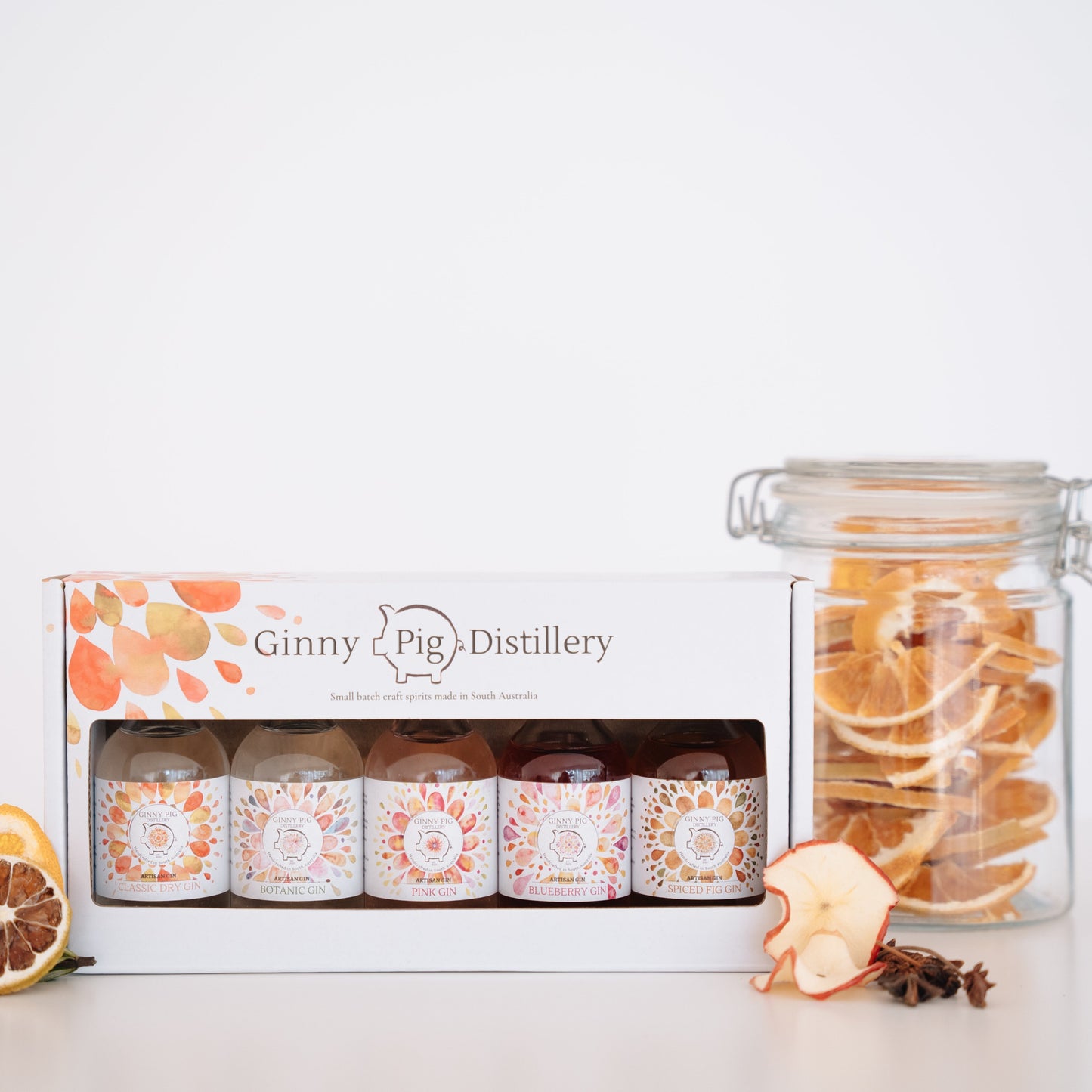 Ginny Pig sample box -  includes x5 50 ml bottles of gin